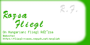 rozsa fliegl business card